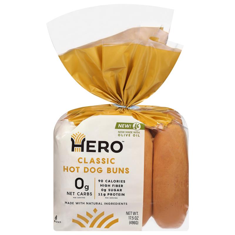 Hero Classic Hot Dog Buns 8 Each