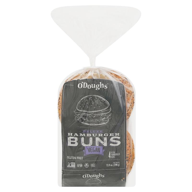 O'Doughs Deluxe Vegan Hamburger Buns 4 ea