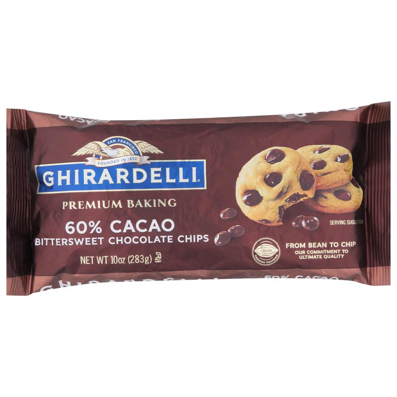 Ghirardelli Premium Baking 60% Cacao Bittersweet Chocolate Chips 10 oz