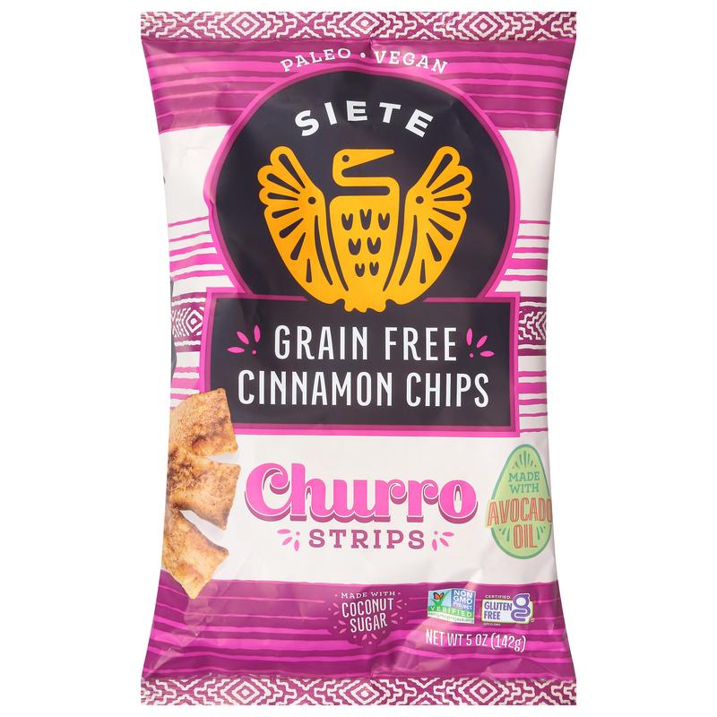Siete Grain Free Cinnamon Chips Churro Strips 5 oz
