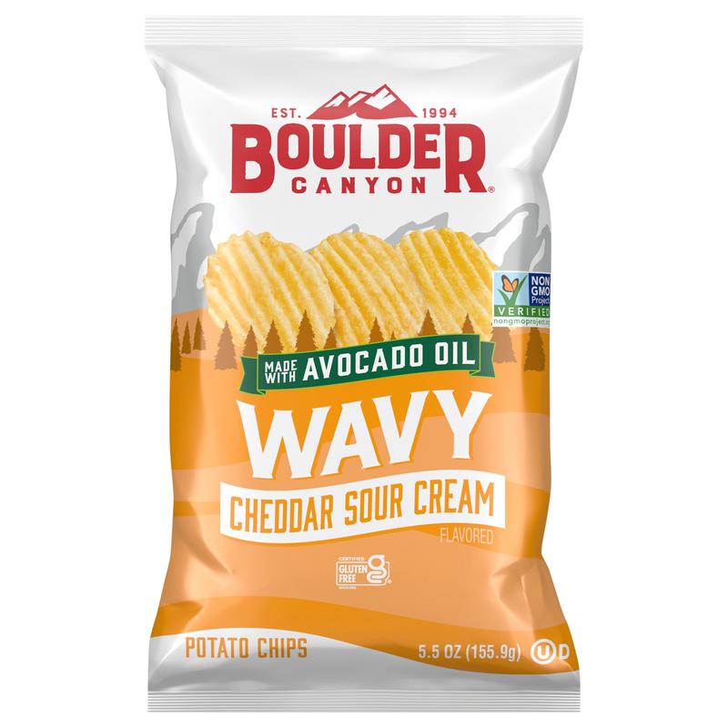 5.5 oz Boulder Canyon Wavy Cheddar Sour Cream Chip