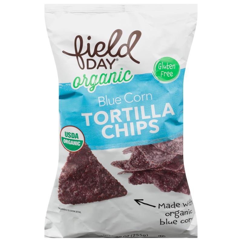 Field Day Organic Blue Corn Tortilla Chips 9 oz