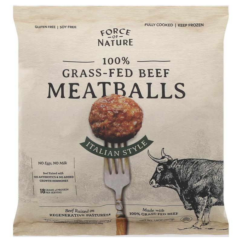 Force of Nature Italian Style Beef Meatballs 14 oz