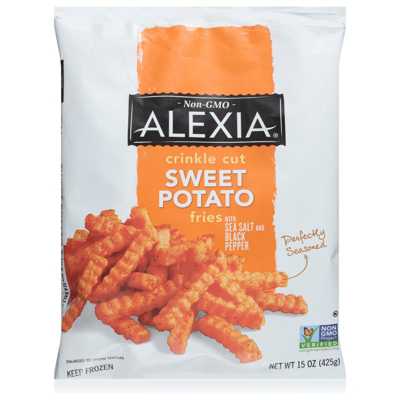 Alexia Crinkle Cut Sweet Potato Fries with Sea Salt and Black Pepper 15 oz