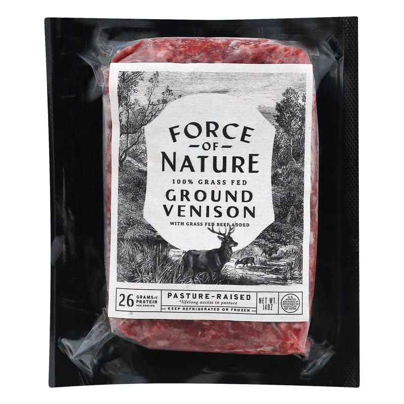 Force Of Nature 100% Grass Fed Ground Venison 14 oz