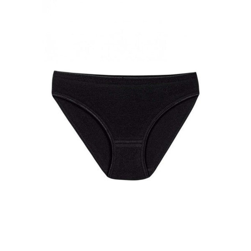 12 Pieces Yldz Women's Lycra Non-Trace Bikini Panties Black 3726