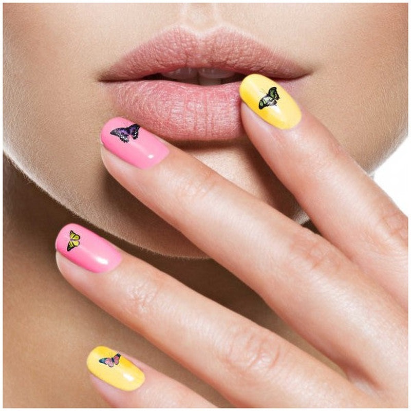 2 Butterfly Nail Tattoo, Nail Sticker, Nail Tattoo, Nail Art