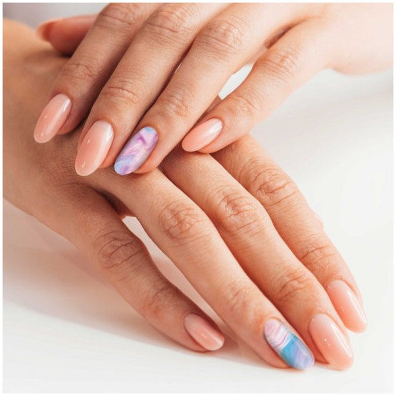 2 Piece Marble Patterned Nail Tattoo, Nail Sticker, Nail Tattoo, Nail Art