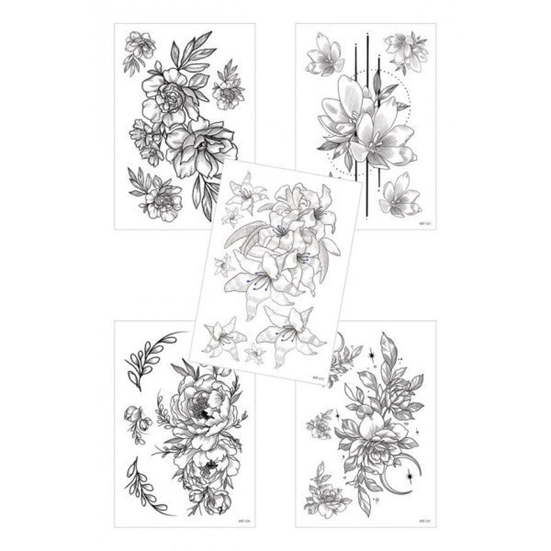 5 Temporary Tattoo, Temporary Tattoo, Body Tattoo, Arm Wrist Tattoo, Neck Tattoo, Back Tattoo