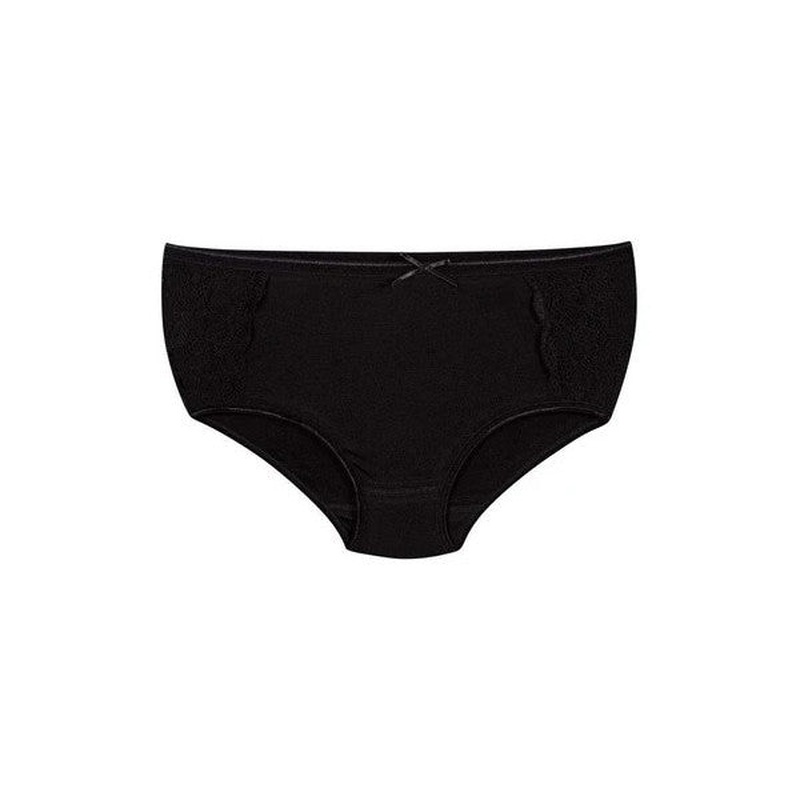 6 Pieces Yldz Women's Lycra Laced Bato Panties Black 3796