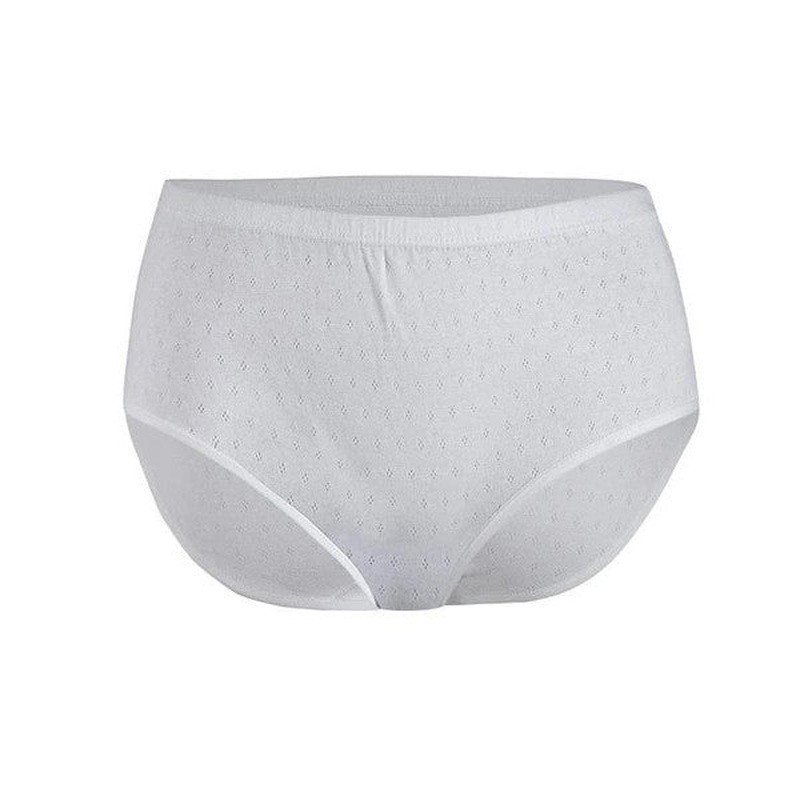 6 Pieces Yldz Women's Ribbon Patterned High Waist Panties White 3905