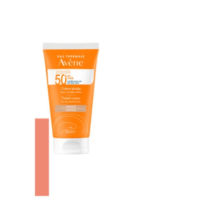 Avene Solaire Spf 50+ Tinted Sunscreen For Dry Skin 50 Ml