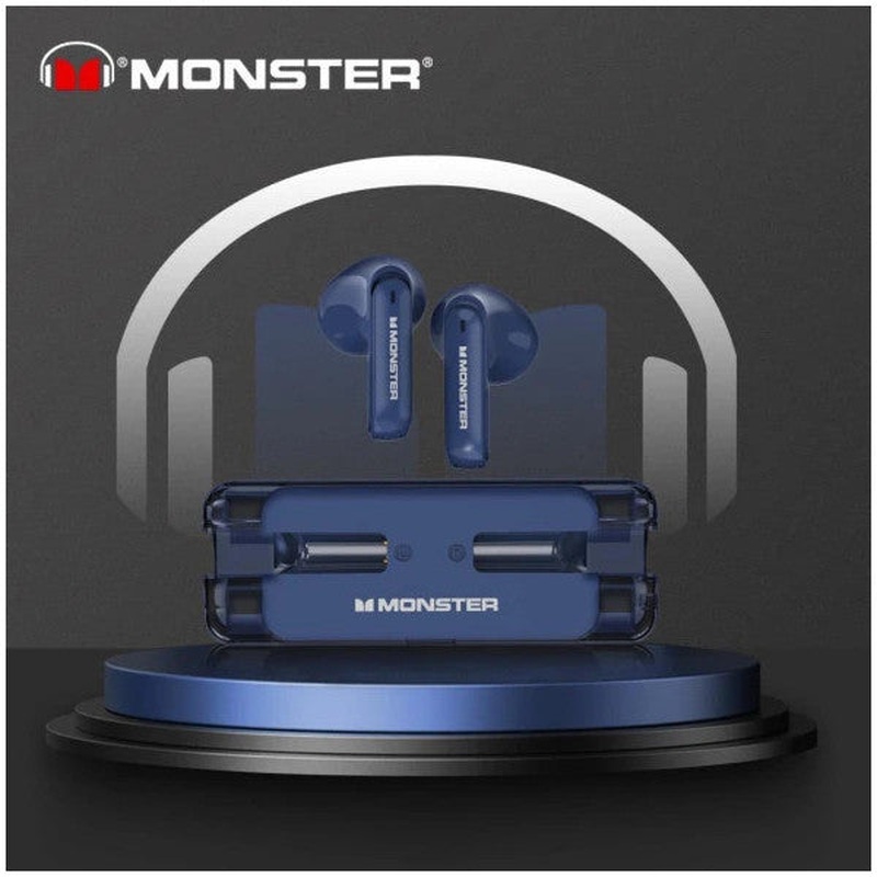 Monster Airmars Xkt08 Wireless Gaming Headset Navy Blue