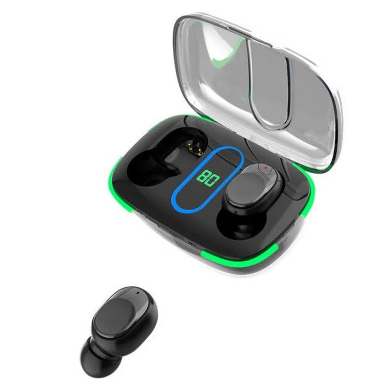 Y90 Tws Headphones With Charging Indicator Bluetooth Wireless Earbuds Black