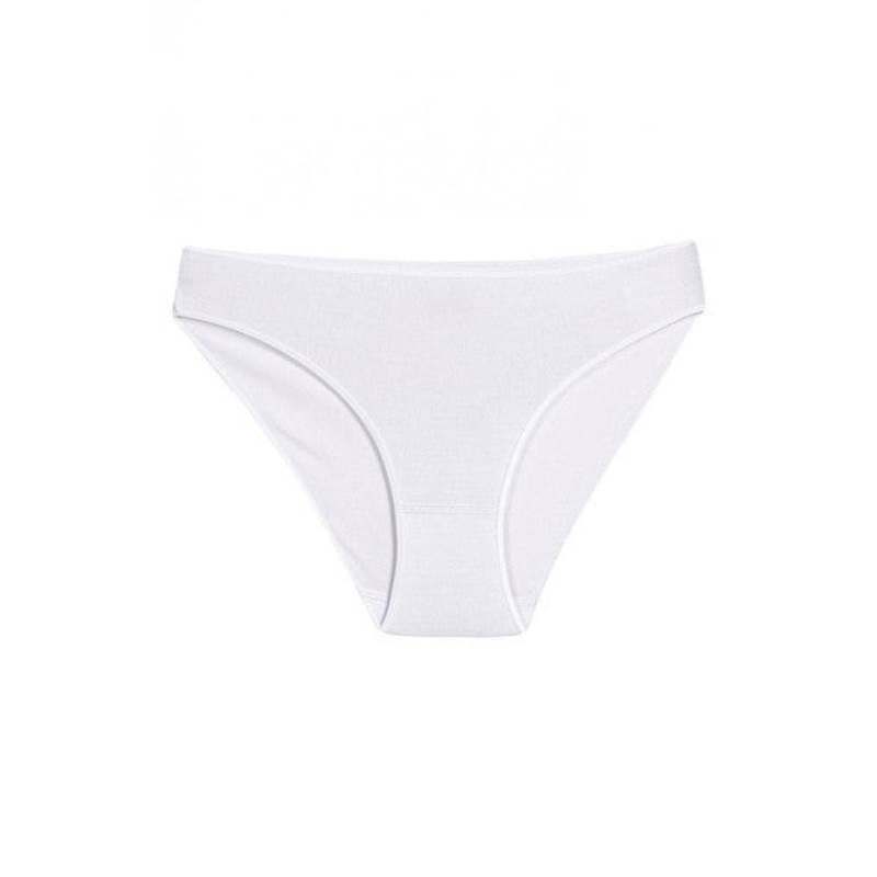 12 Pieces Star Women's Bamboo Non-Trace Bikini Panties White 3960