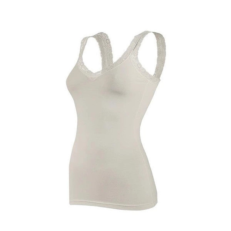 3 Piece Yldz Modal Women's Lycra Lace Strappy Undershirt Ecru 2262
