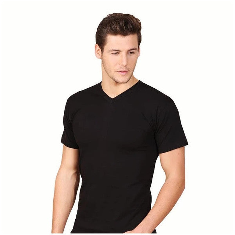 6 Pcs Berrak Men's Short Sleeve Undershirt Color 1006