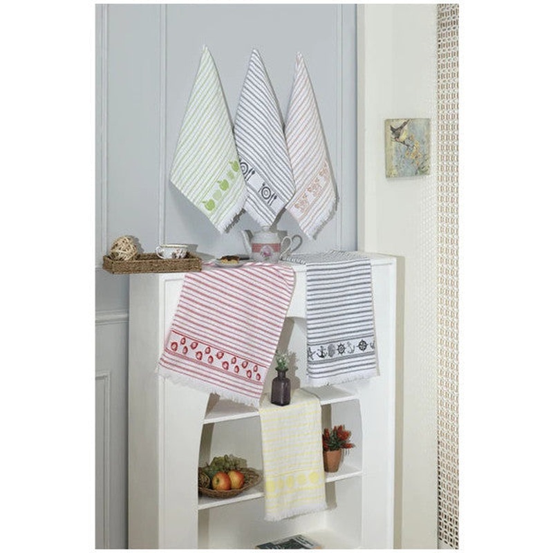 6-Piece Kitchen Drying Cloth, Patterned Kitchen Towel, 40X60 Cm, Stain-Resistant, Odor-Free, Kitchen Cloth