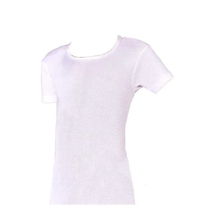 6 Pieces Berrak Girls Short Sleeve Undershirt White 2508