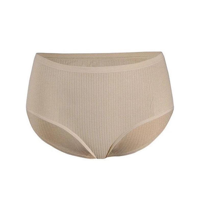 6 Pieces Yldz Striped Women's Ribbed Bato Panties 3586