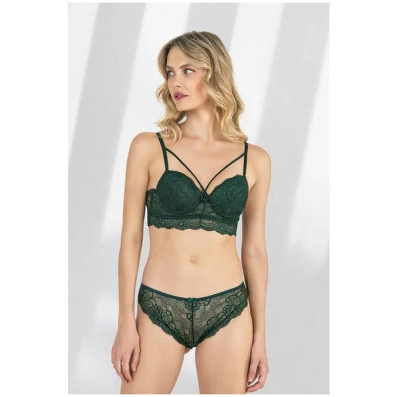 Fabony Women's Lace Bralette Non-Padded Bra Panty Set 4211