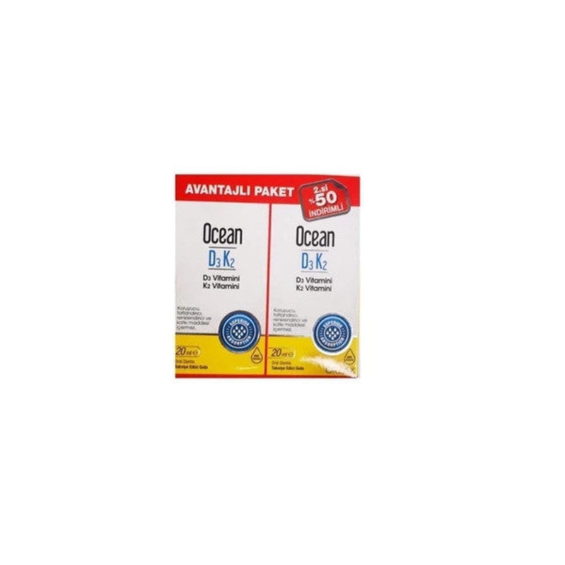 Ocean Vitamin D3K2 Drops 20 Ml 2-Pack Advantage Pack