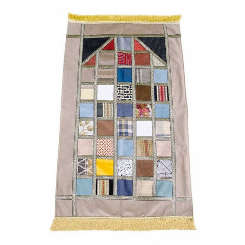 Patchwork Velvet Prayer Rug Lined