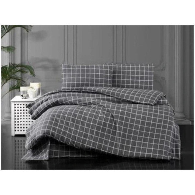 eyiz Diyar Pari Double Duvet Cover Set Gray