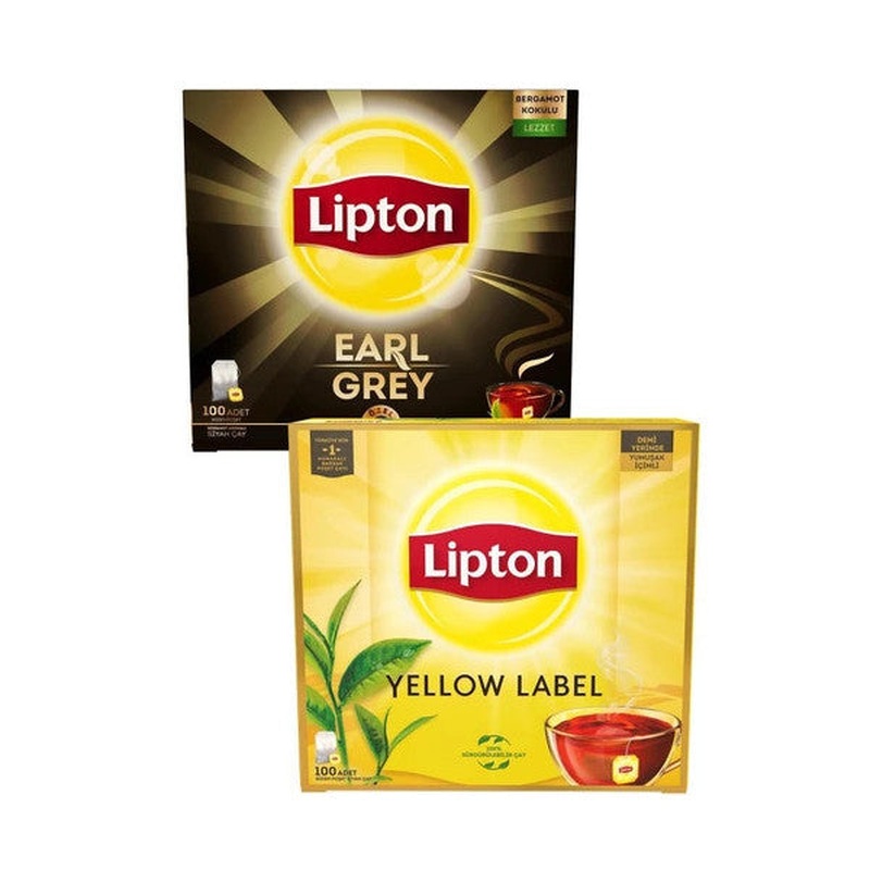 Glass Tea Bag Yellow Label Glass Tea Bag 100 Pcs & Lipton Earl Grey 100 Pcs