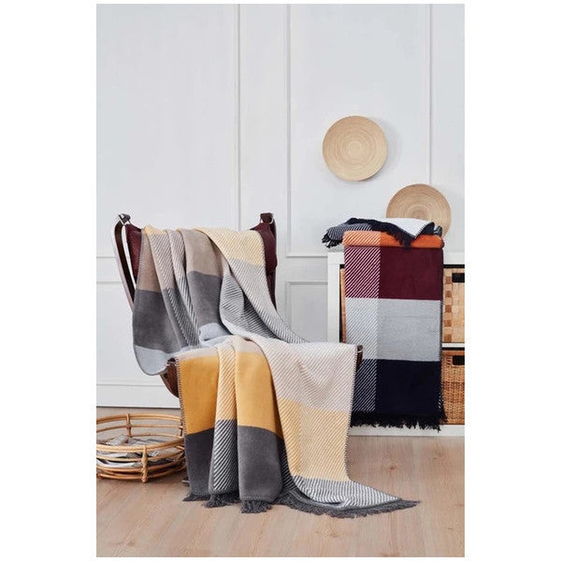 Layka Single Cotton Blanket Blue