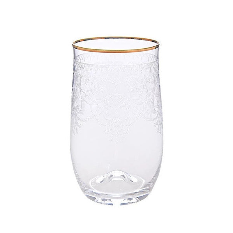 Decorium Beverage Glass 6 Pcs Morano Gold M01124