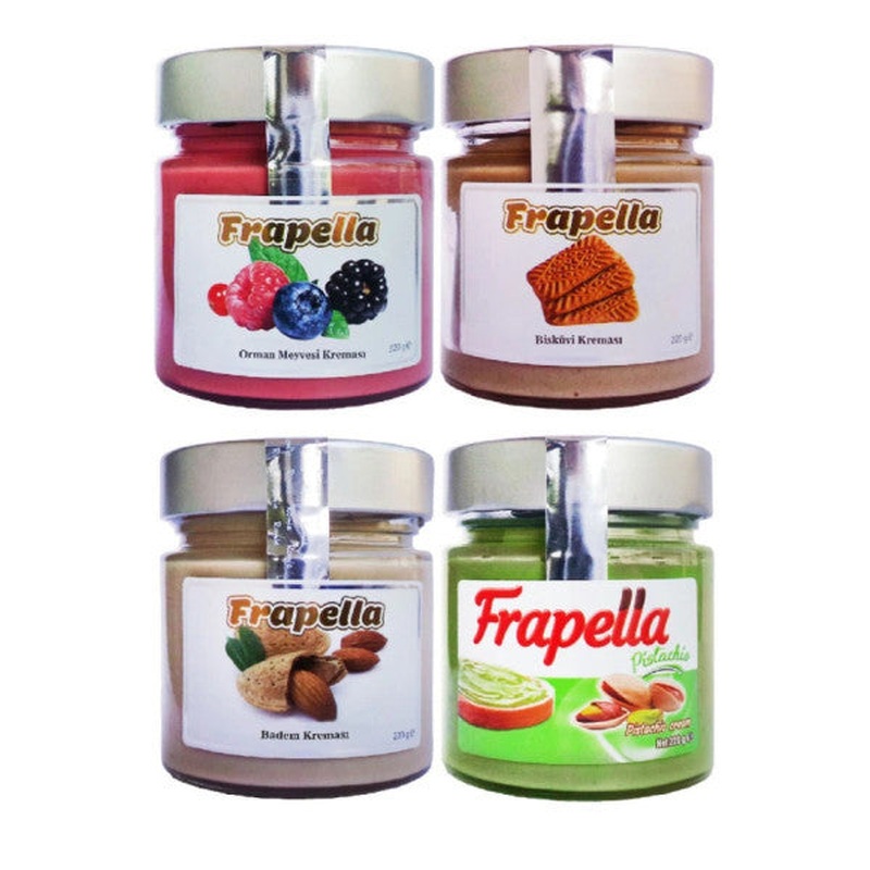 Frapella Biscuit Cream, Forest Cream, Almond Cream, Antep Cream 4 X 220 Gr.