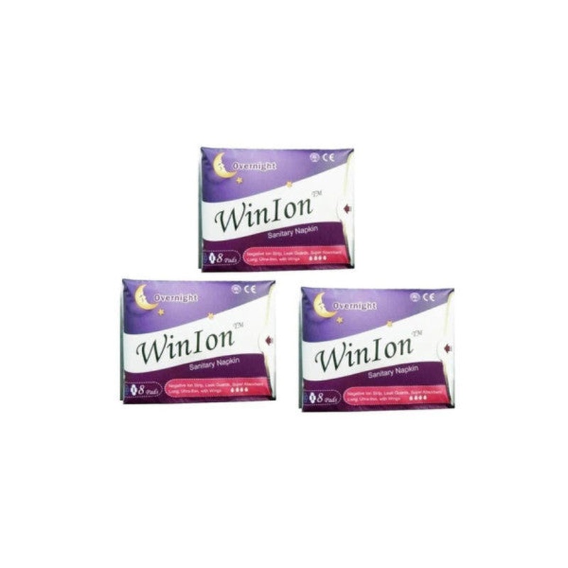 Winalite Winion Negative Ion Pad Anion Cartridge Night Pad 3 Pieces