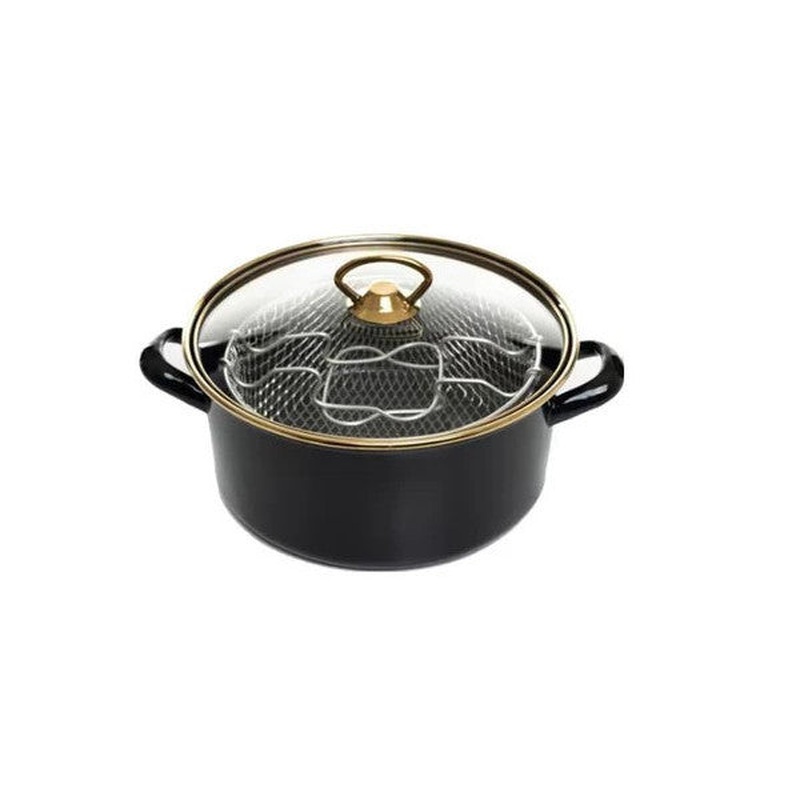 Bonera Emy 2001 Enamel Frying Pan Black