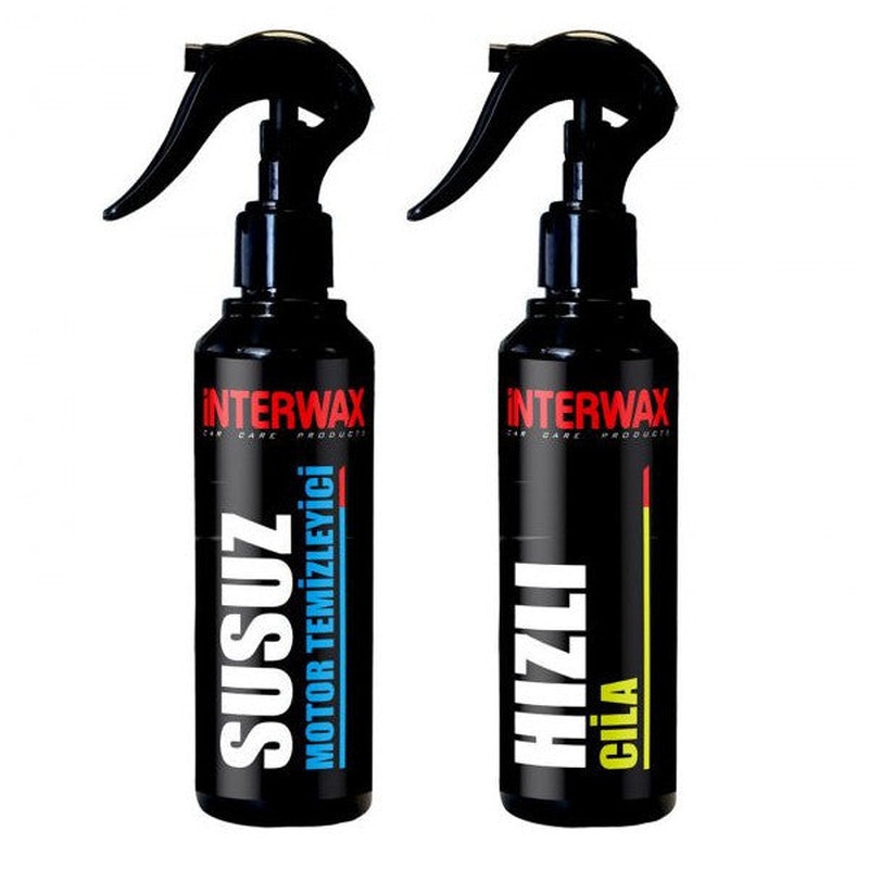 Interwax 2 Pieces Car Care And Cleaning Set Waterless Engine Cleaner 230 Ml + Fast Polish 230 Ml