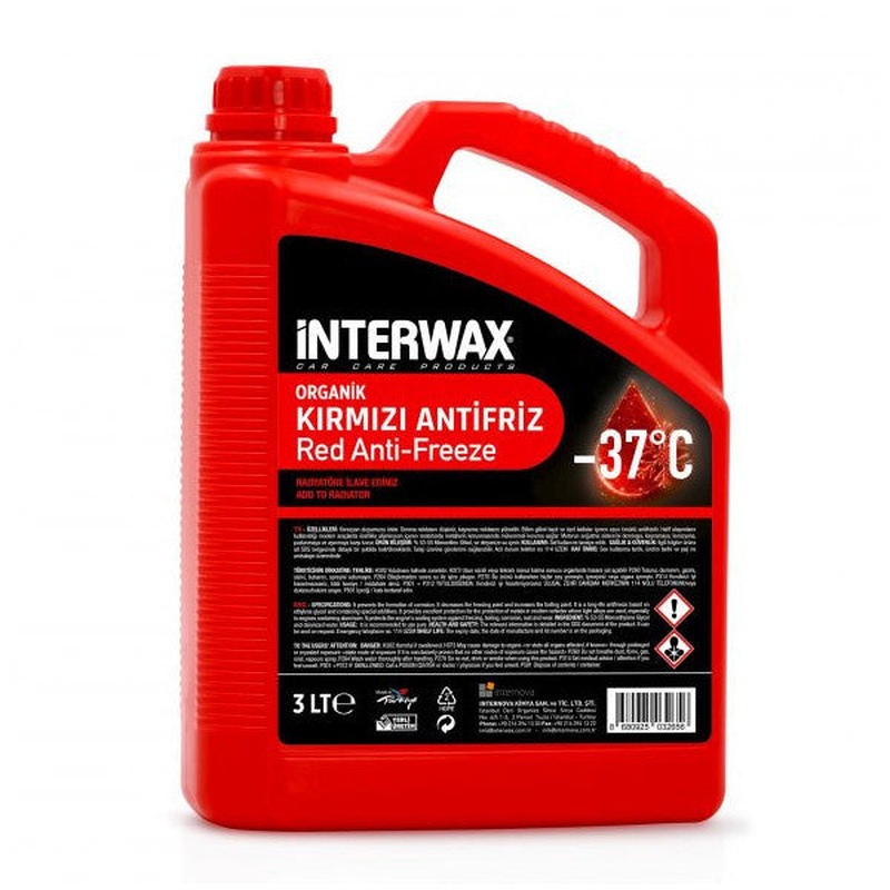 Interwax Antifreeze -37C Organic Red 3 Lt