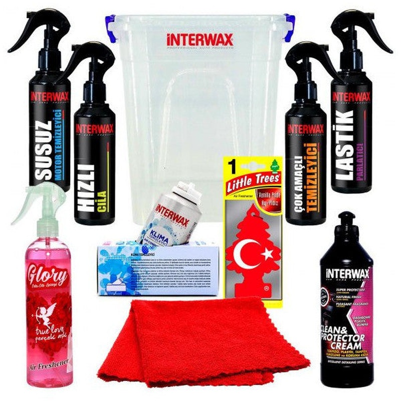 Interwax Car Care Set Car Cleaning Products 9 Products + Bucket