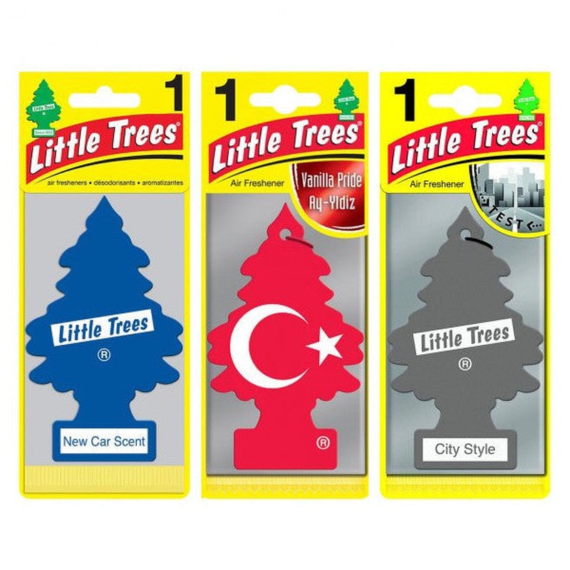 Little Trees Set Of 3 Turkish Flag Car Fragrance