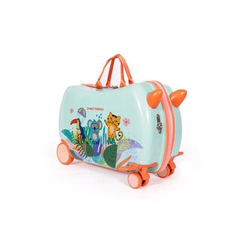 Milk&moo Rideable Kids Suitcase Jungle Friends
