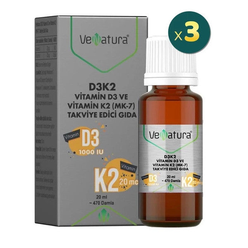 Venatura D3K2 Drop 20 Ml 3 Pcs