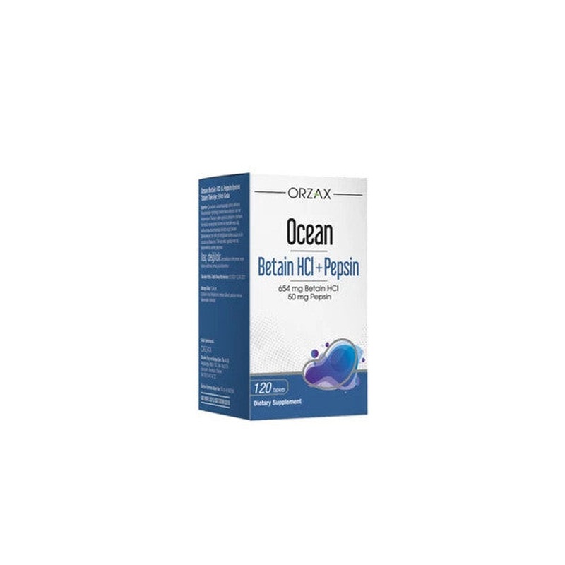 Ocean Betaine Hci + Pepsin 120 Tablets