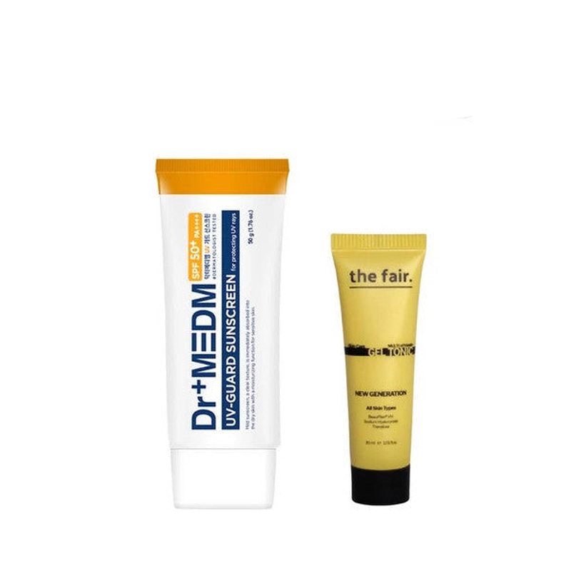 The Fair. Multi Vitamin Gel Tonic 30 Ml And Dr+Medm Spf50/pa++++ Uv 50 Ml Guard Sunscreen High Protection Physical & Chemical Filter Sun Cream