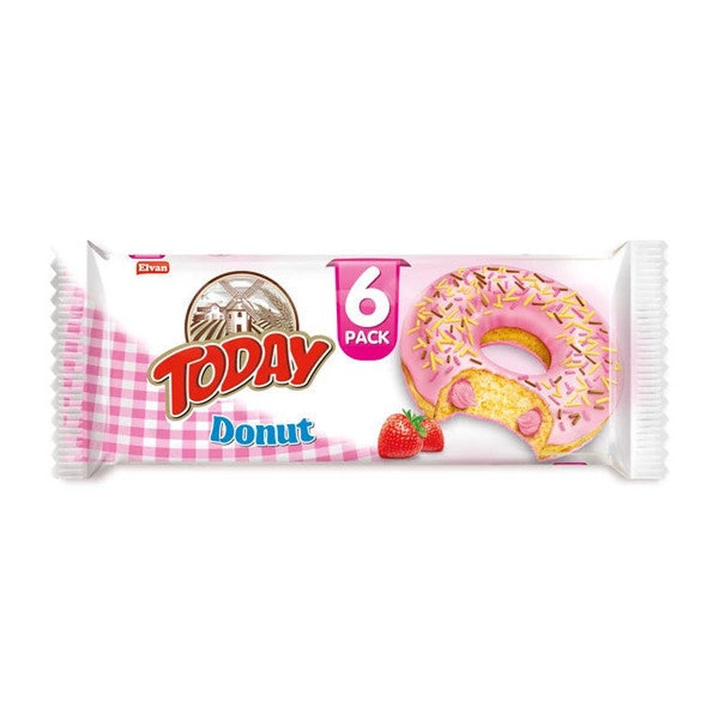 Today Donut Strawberry Cake Multipack Package 35 Grams 6 Pieces (1 Package)