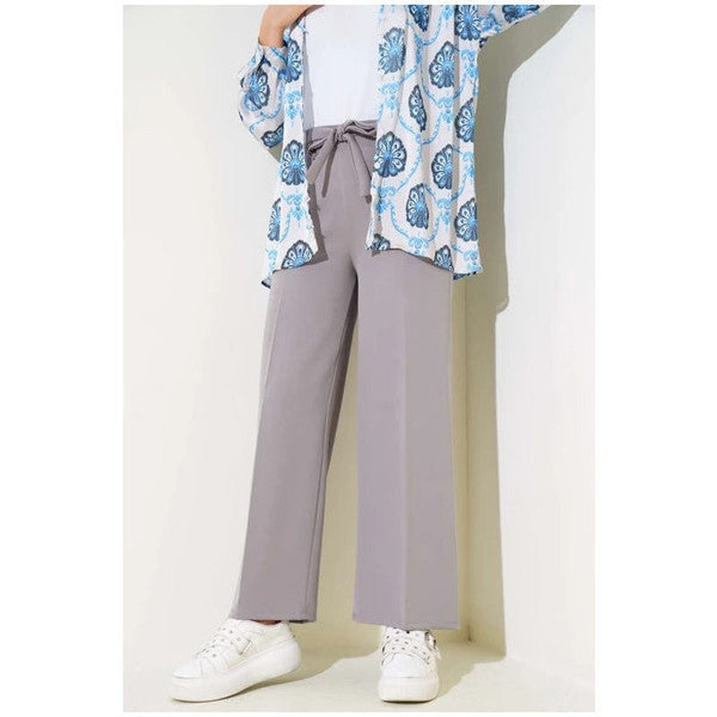 Belted Double-Breasted Trousers n Grey