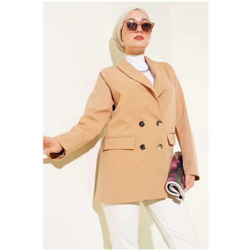 Four Button Double Jacket Camel