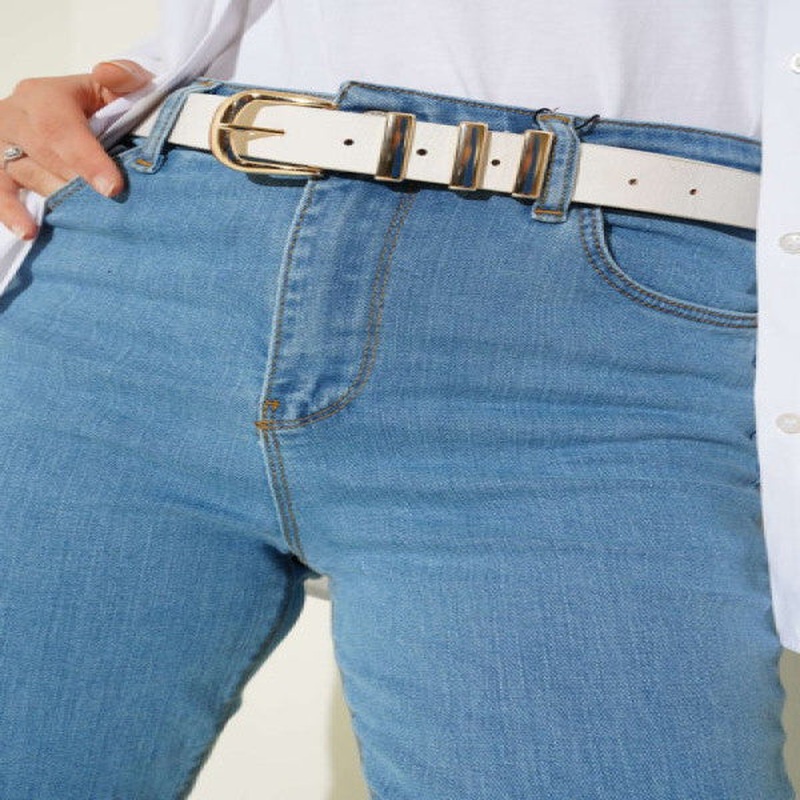 High Waist Flared Trousers Light Blue