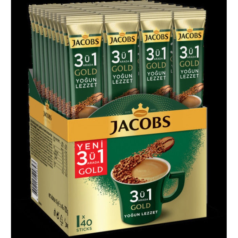 Jacobs 3-in-1 Gold Coffee Mix Intense Taste 40 Pieces