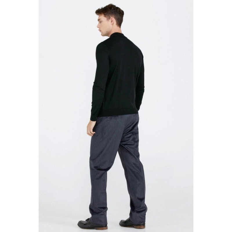 Men's Half-Neck Knitwear Sweater - Black
