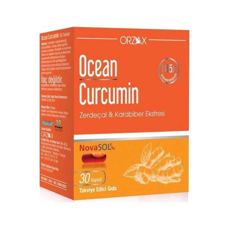 Orzax Ocean Curcumin Turmeric Extract 30 Capsules