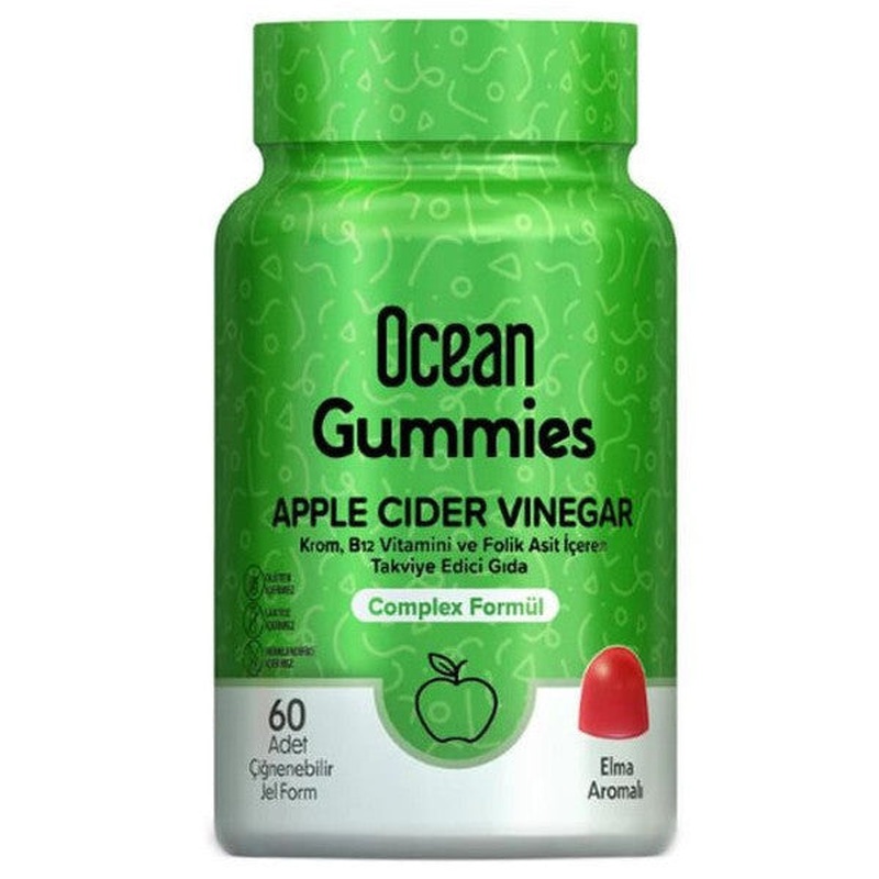 Orzax Ocean Gummies Apple Cider Vinegar Chewable Gel Form 60 Pieces